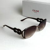 Celine Knot Shield – Chocolate Brown Gradient