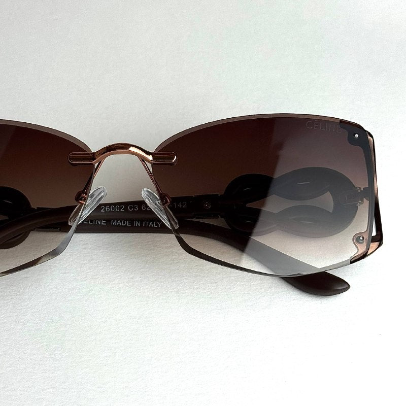 Celine Knot Shield – Chocolate Brown Gradient