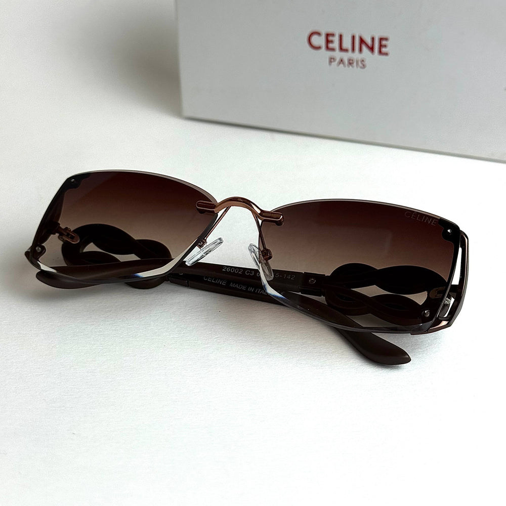 Celine Knot Shield – Chocolate Brown Gradient