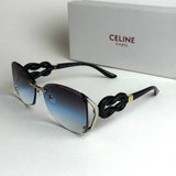 Celine Knot Shield – Black Ice Blue Gradient