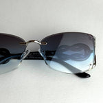 Celine Knot Shield – Black Ice Blue Gradient