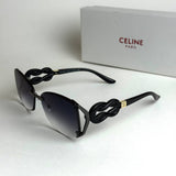 Celine Knot Shield – Black Smoke Gradient