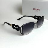 Celine Knot Shield – Black Smoke Gradient