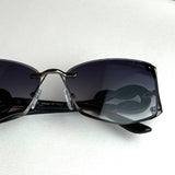 Celine Knot Shield – Black Smoke Gradient