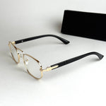 Moscot Rectangular – Gold Transparent
