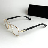 Moscot Rectangular – Gold Transparent