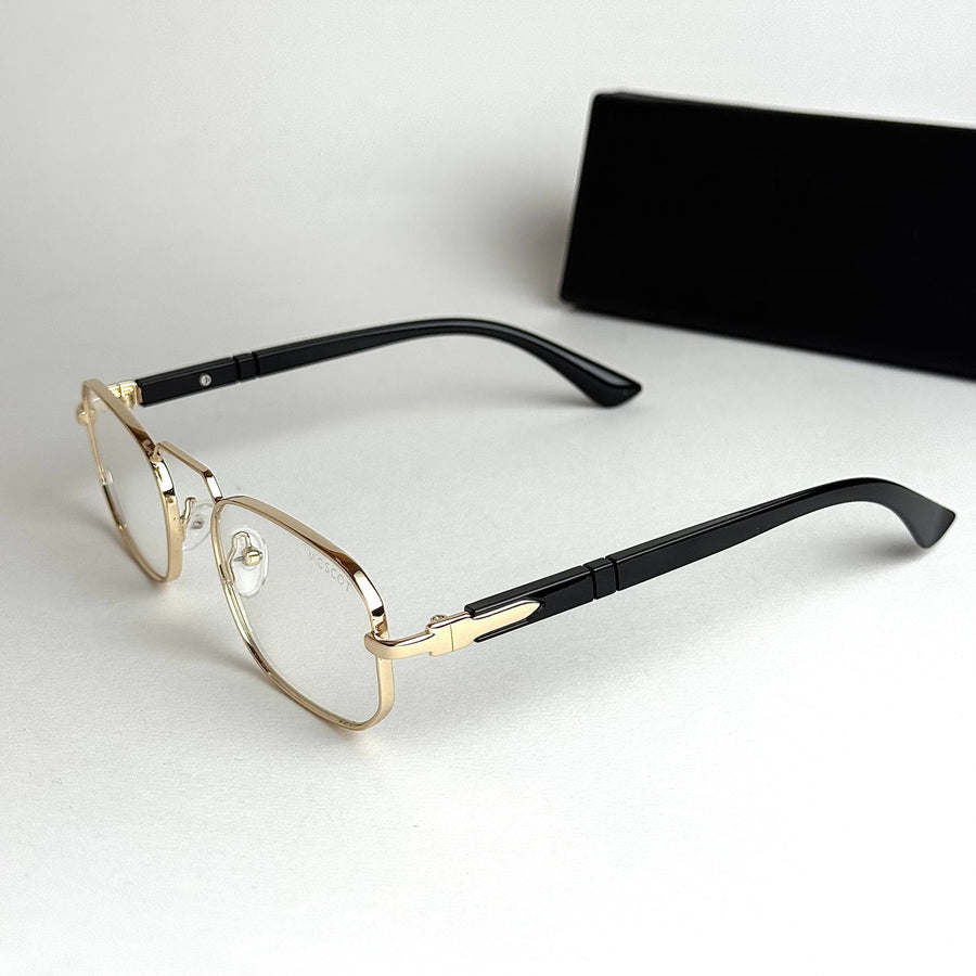 Moscot Rectangular – Gold Transparent