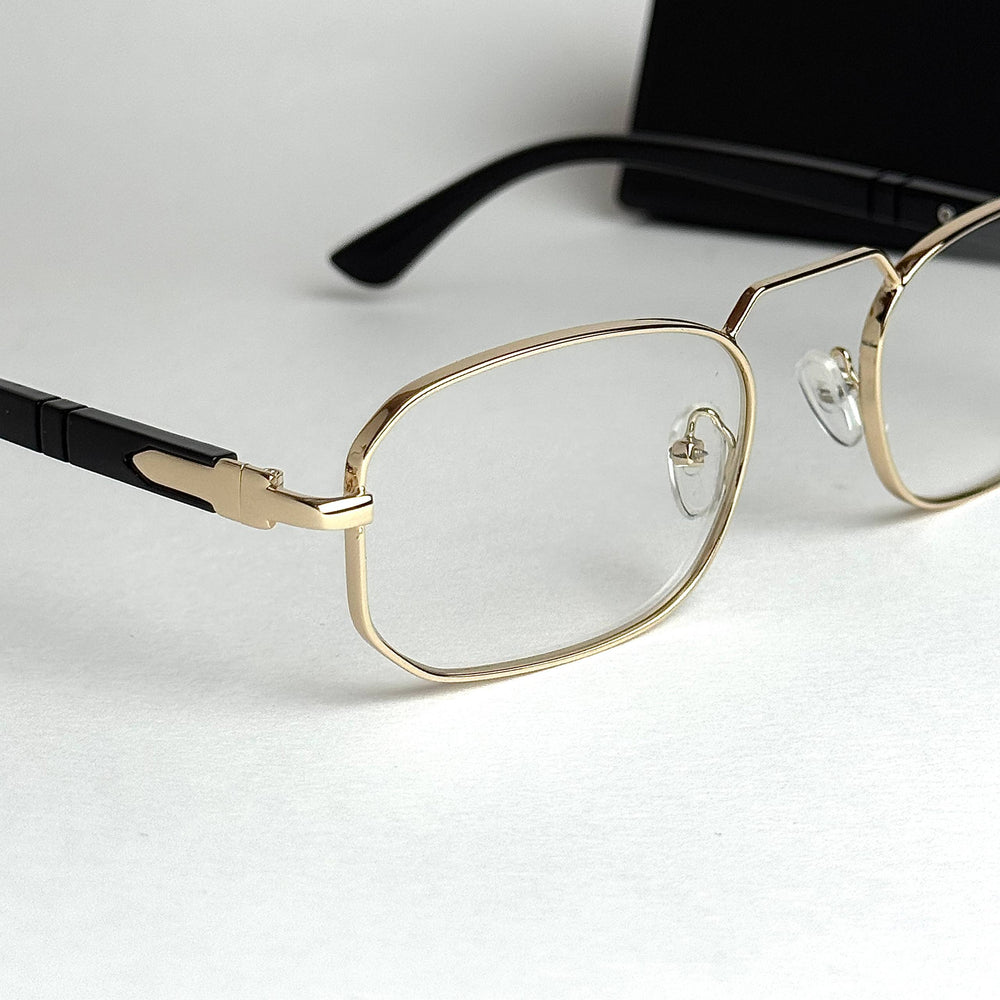 Moscot Rectangular – Gold Transparent