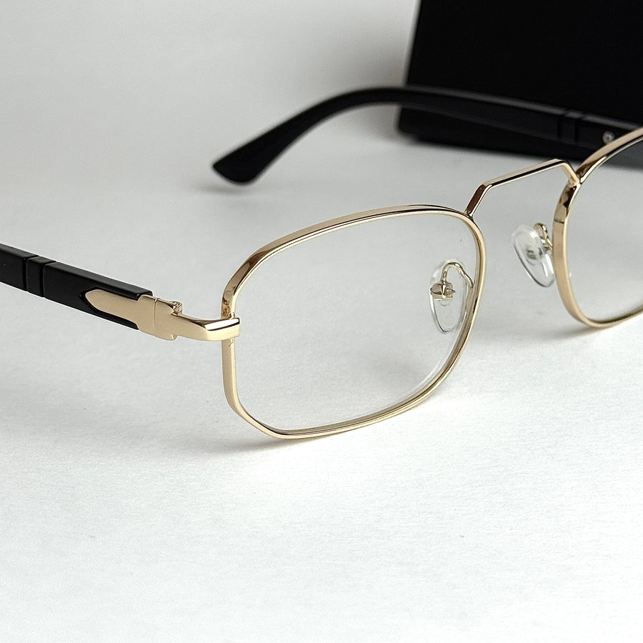 Moscot Rectangular – Gold Transparent