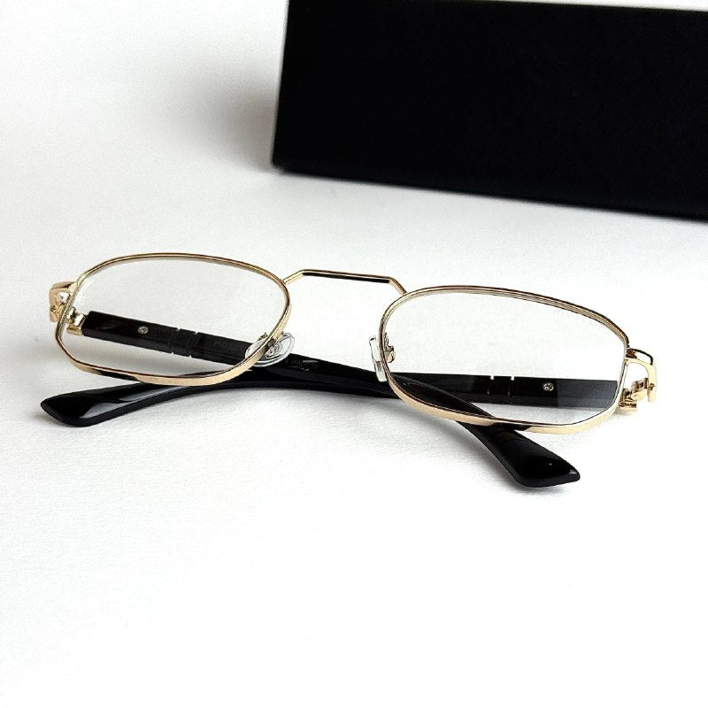 Moscot Rectangular – Gold Transparent