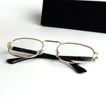 Moscot Rectangular – Gold Transparent