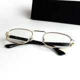 Moscot Rectangular – Gold Transparent