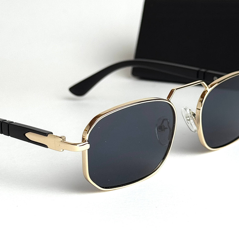 Moscot Rectangular – Gold Black