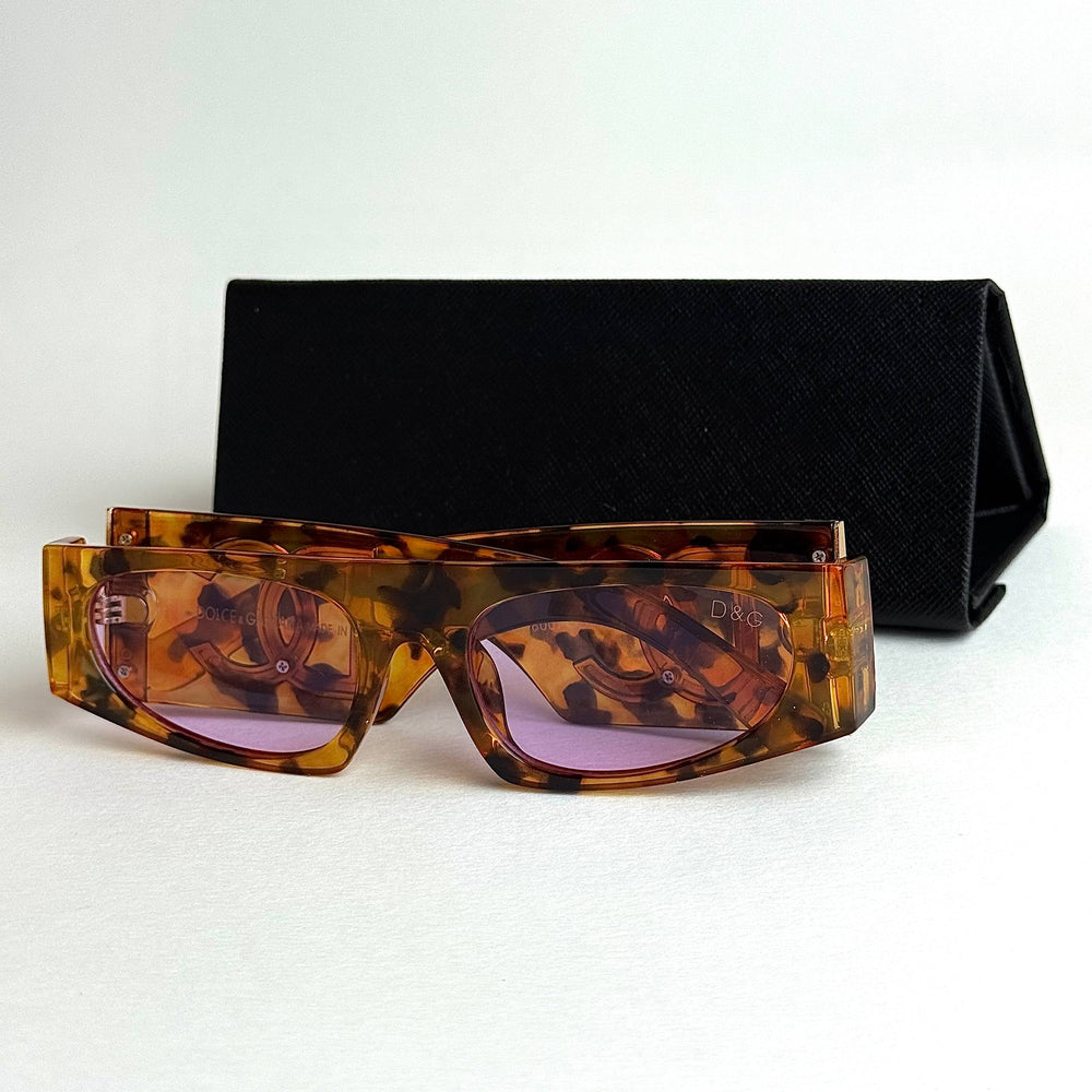 Dolce & Gabbana Shield Rectangular - Tortoise Pink