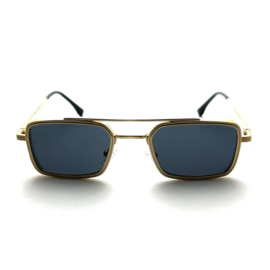 Marc Jacobs – Gold Rectangle Frame / Dark Blue Lenses