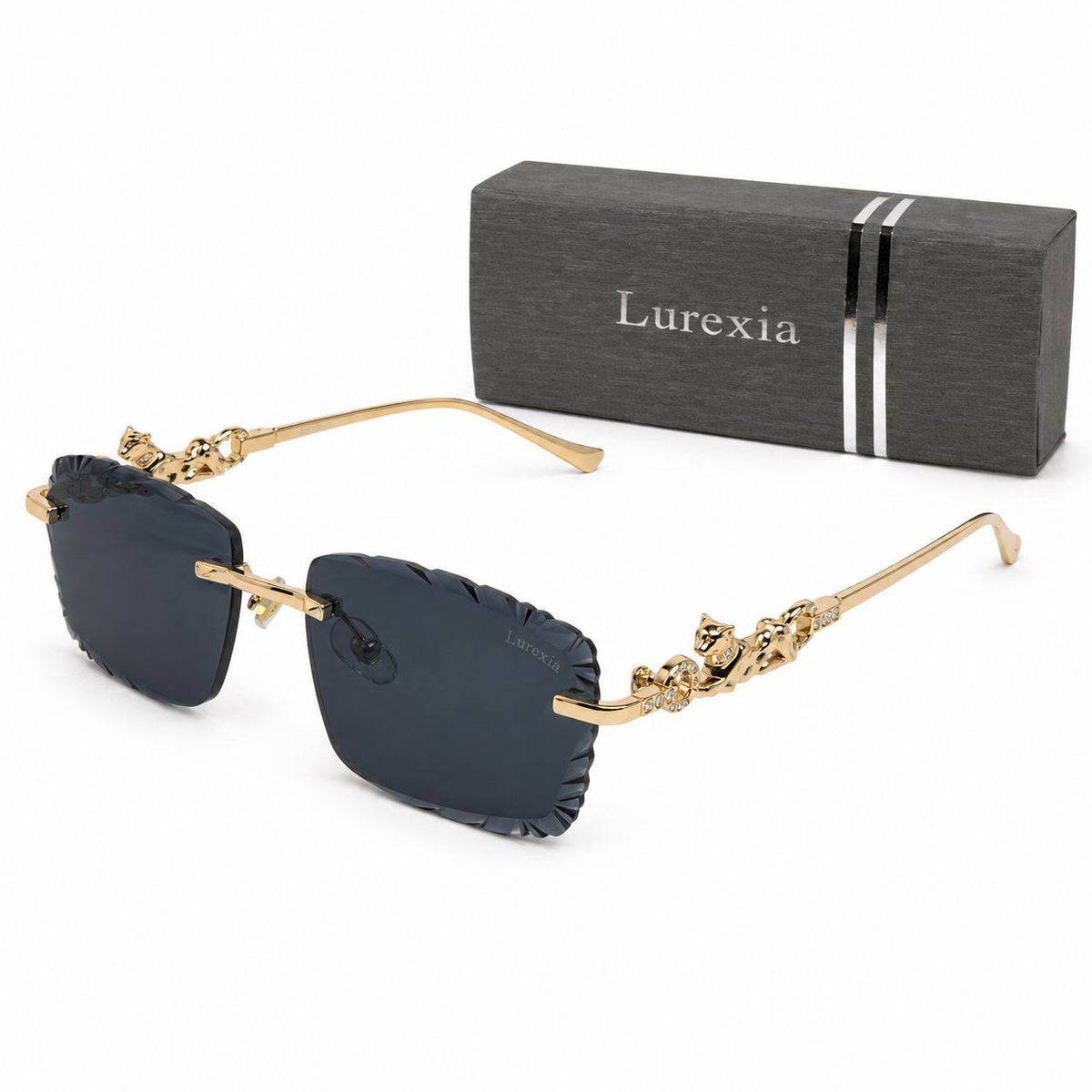 Lurexia Rimless Panther - Gold Black