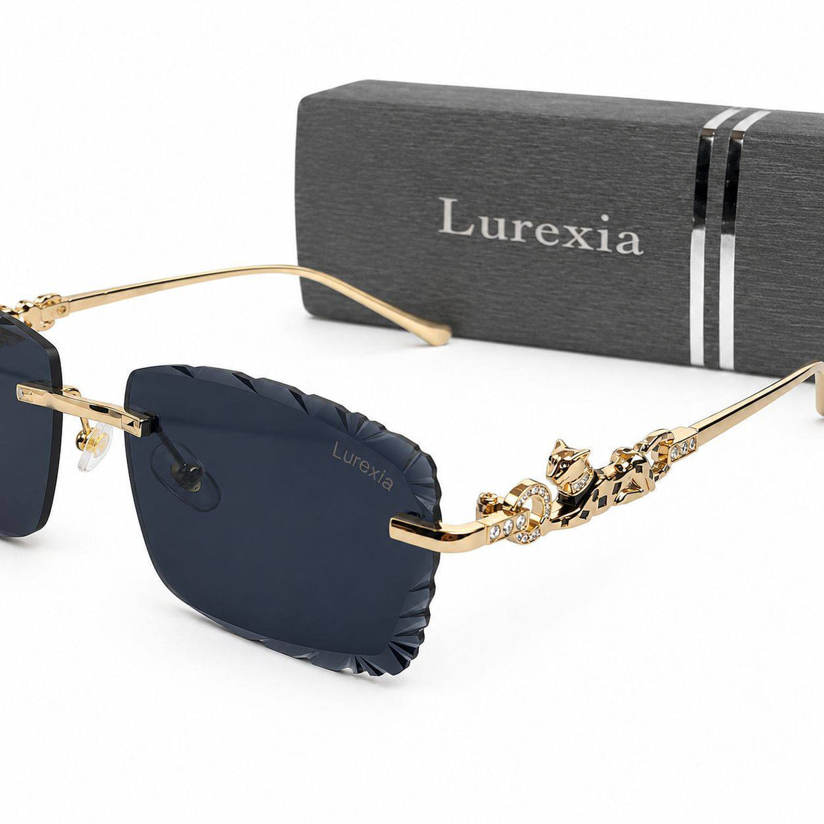 Lurexia Rimless Panther - Gold Black