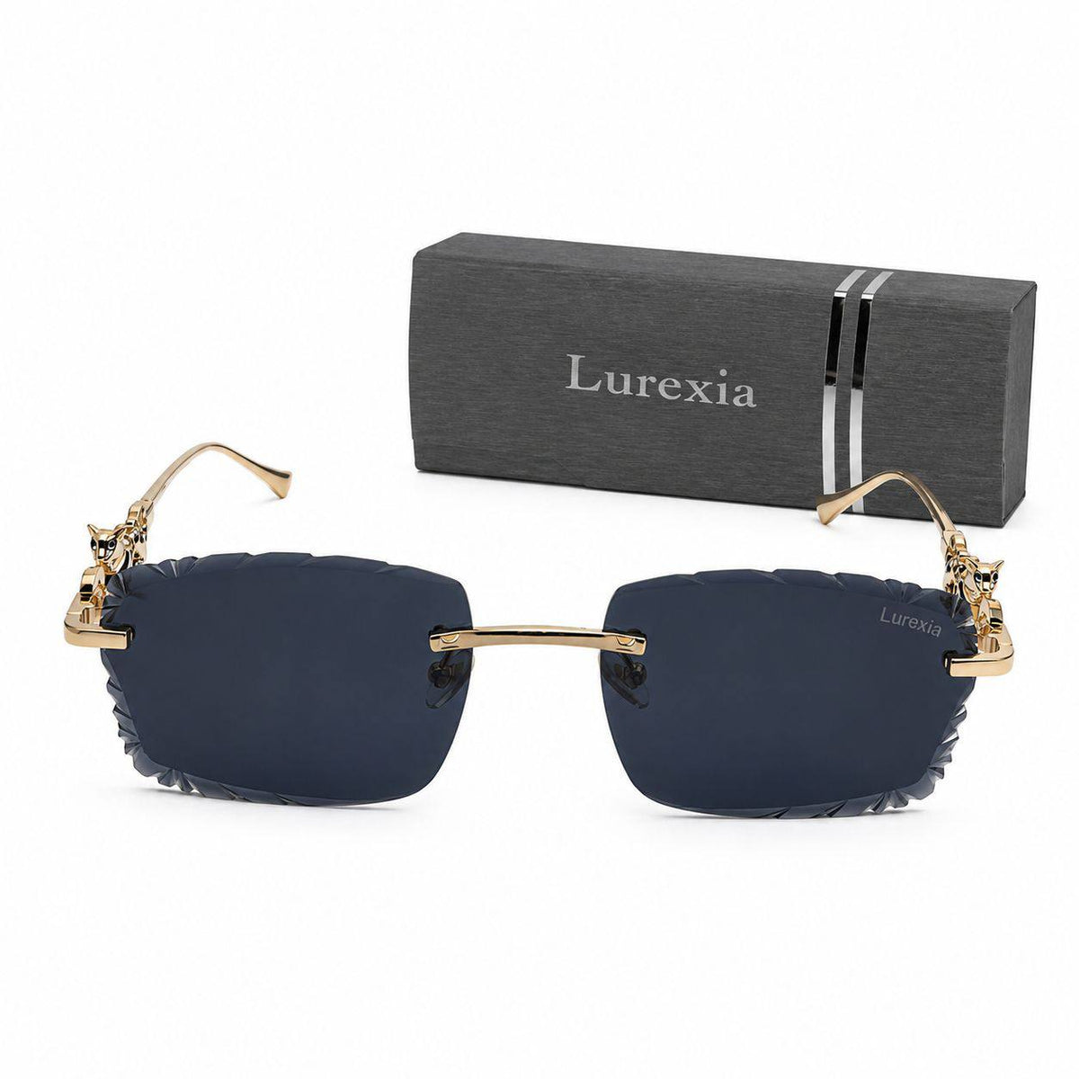 Lurexia Rimless Panther - Gold Black