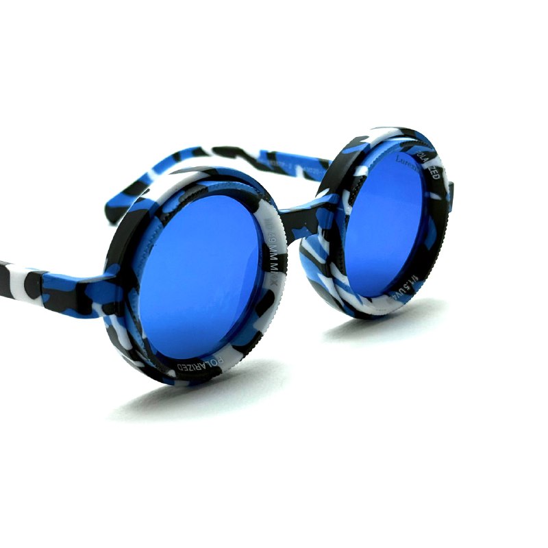 Lurexia Adjustable Sunglasses – Blue Camo Polarized
