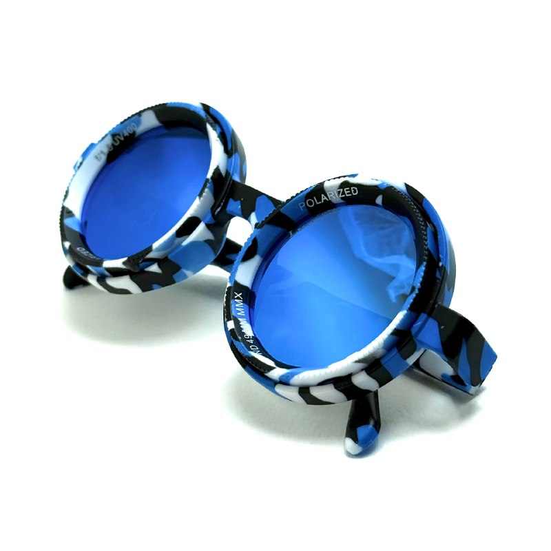 Lurexia Adjustable Sunglasses – Blue Camo Polarized