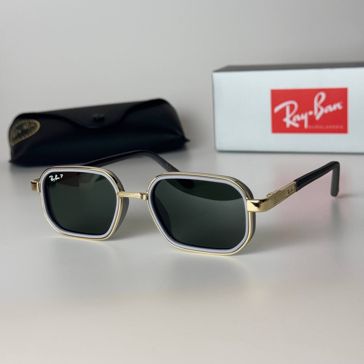 Ray-Ban RB3752 Rectangle - Gold Green