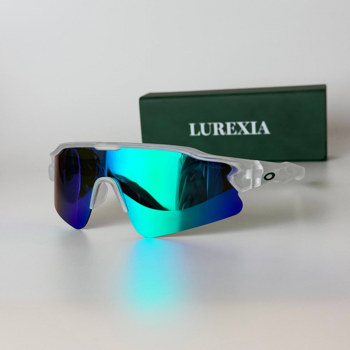Oakley OK6842 Shield - Transparent White Blue Mirror