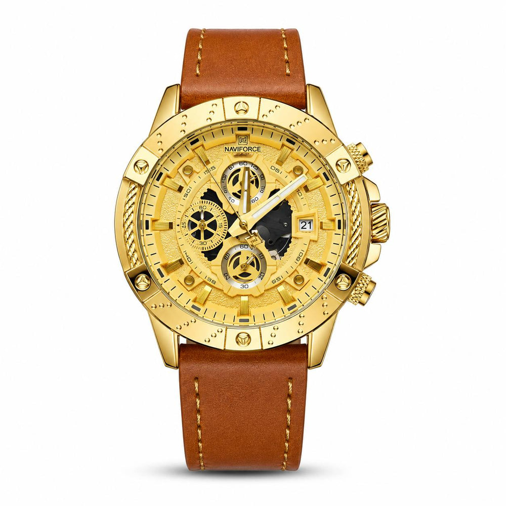 Naviforce Chronograph - Gold Brown