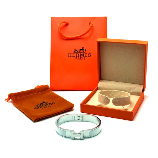 Hermès Clic H — Silver White