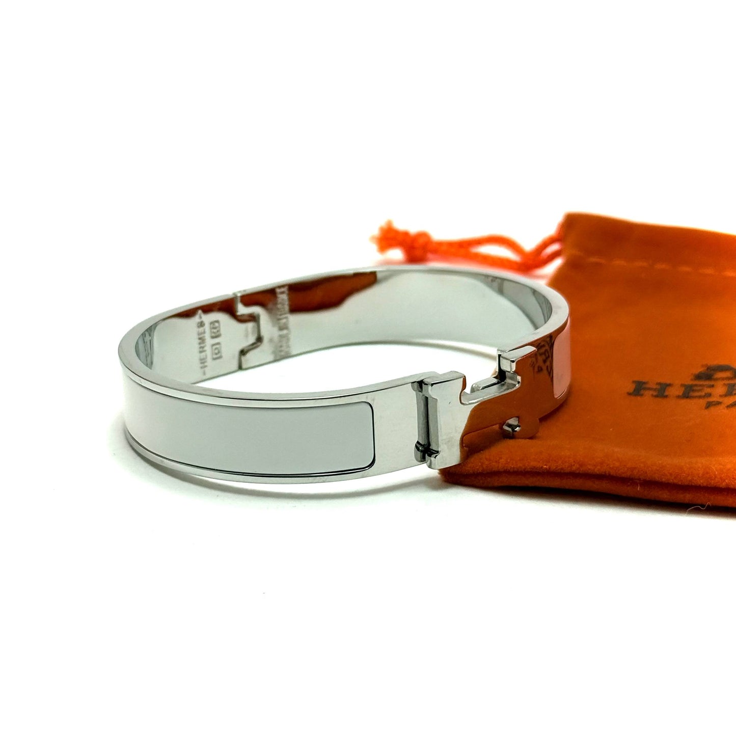 Hermès Clic H — Silver White