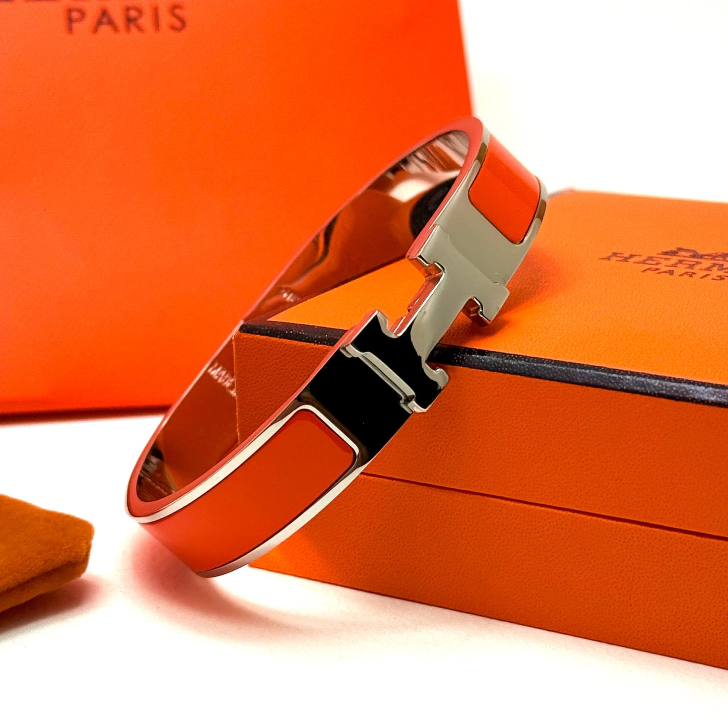 Hermès Clic H - Silver Orange