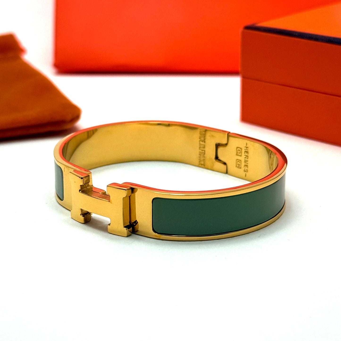 Hermès Clic H — Gold Green