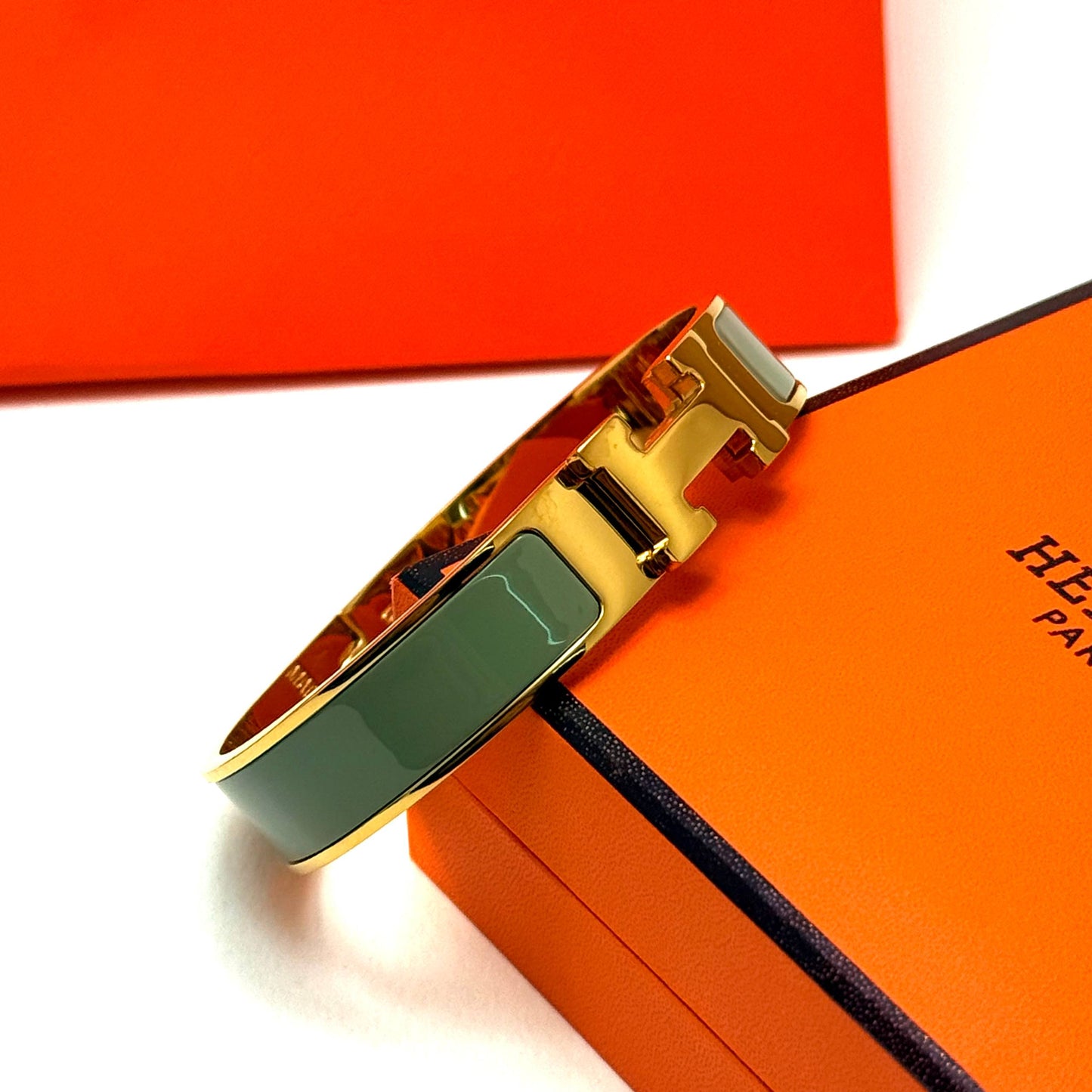 Hermès Clic H — Gold Green