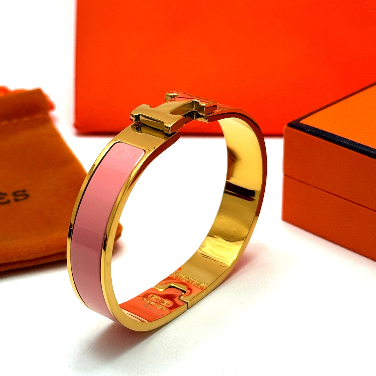 Hermès Clic H — Gold Pink