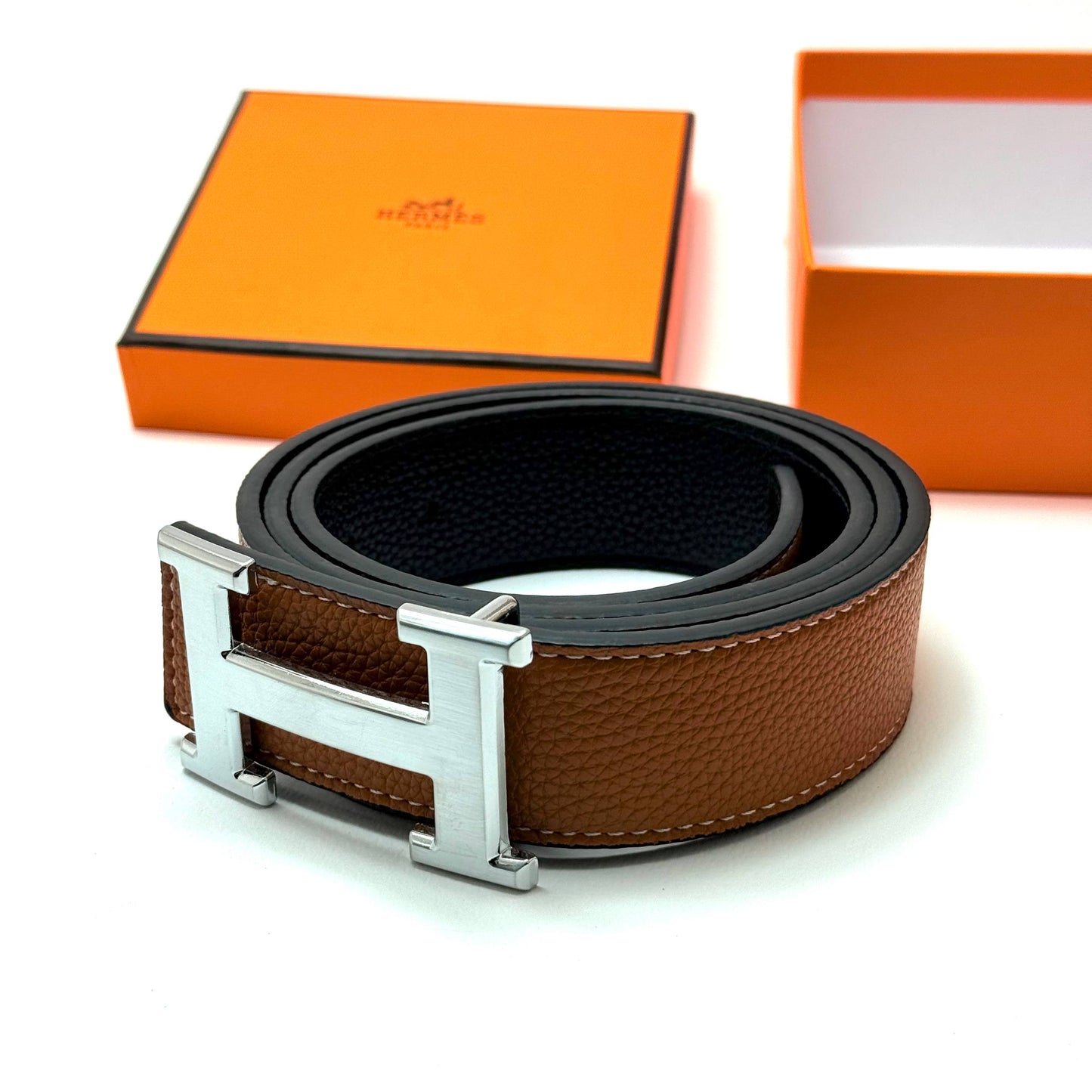 Hermès Constance Belt - Silver Brown