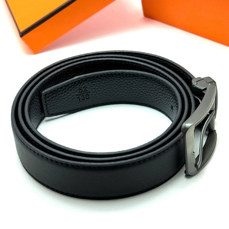 Hermès Buckle Belt — Gunmetal Black
