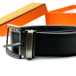 Hermès Buckle Belt — Gunmetal Black