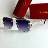 Cartier Rimless CT0528S – Gold Purple Gradient