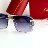 Cartier Rimless CT0528S – Gold Purple Gradient