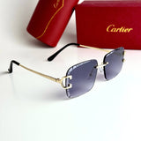 Cartier Rimless CT0528S – Gold Purple Gradient
