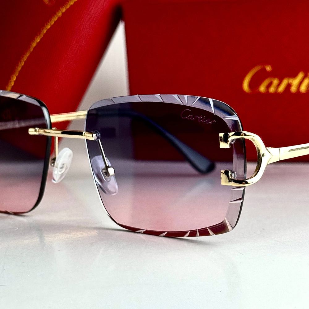 Cartier Rimless CT0528S – Purple Pink Gradient