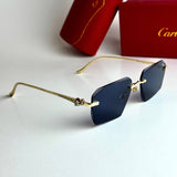 Cartier Rimless CT0531S – Gold Blue