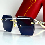 Cartier Rimless CT0531S – Gold Blue