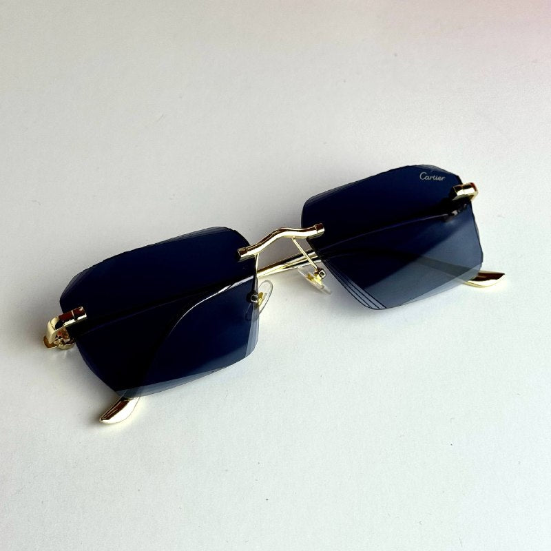 Cartier Rimless CT0531S – Gold Blue