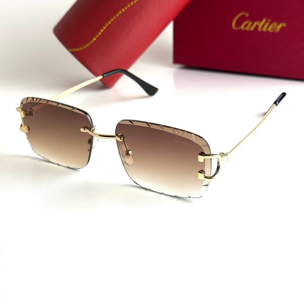 Cartier Rimless CT0425S – Gold Brown