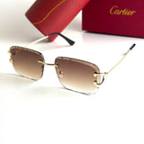 Cartier Rimless CT0425S – Gold Brown