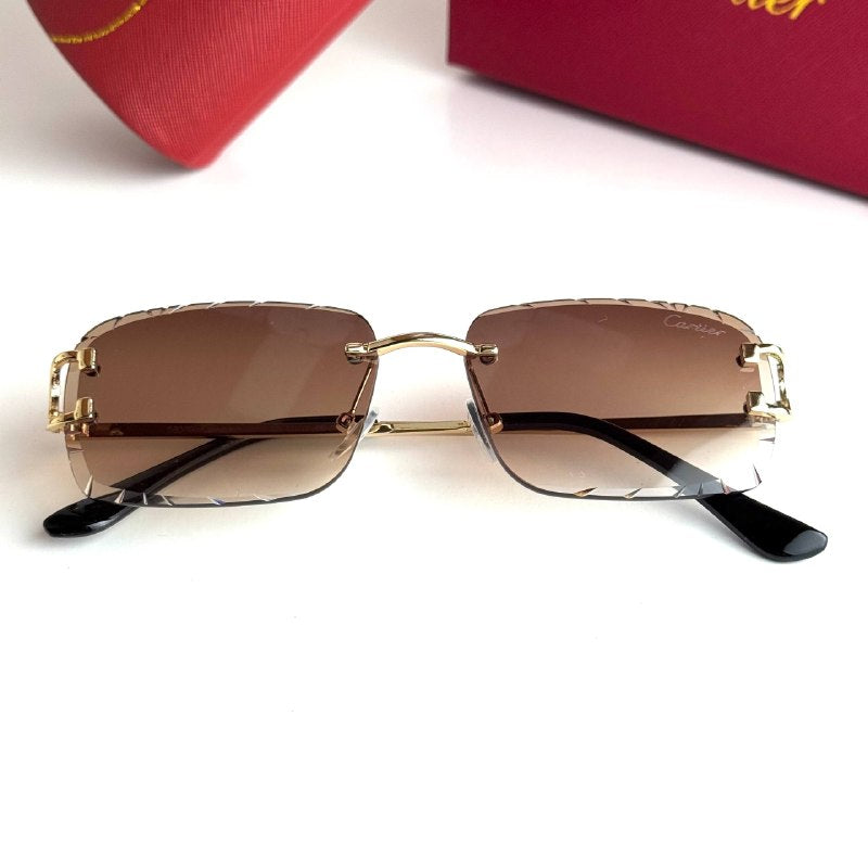 Cartier Rimless CT0425S – Gold Brown