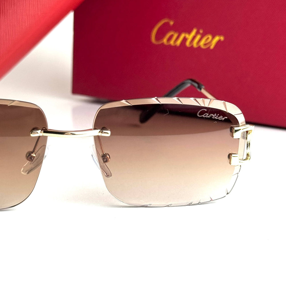 Cartier Rimless CT0425S – Gold Brown