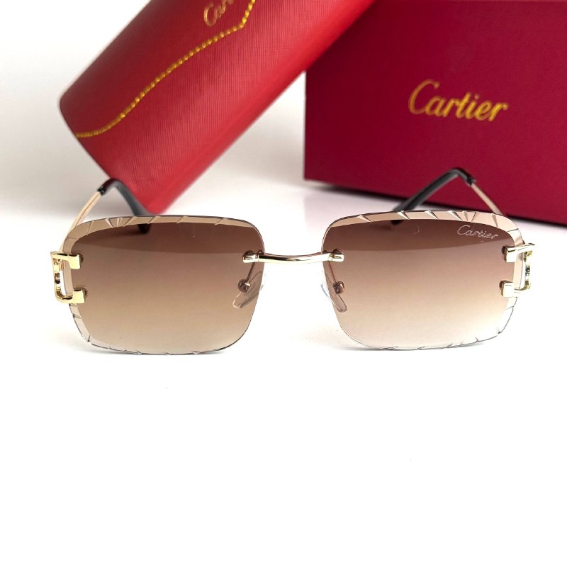 Cartier Rimless CT0425S – Gold Brown