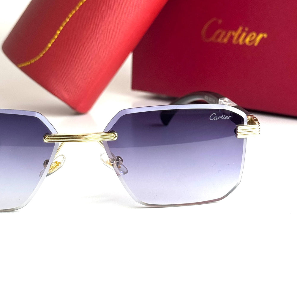 Cartier Geometric CT0431S – Gold Violet Gradient
