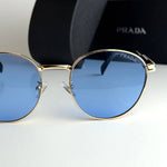 Prada Milano Round – Gold Blue